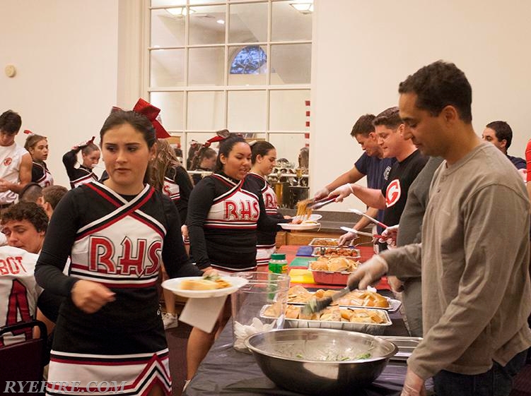 Garnet Football Pasta Dinner before 'The Game'.  10/9/15.  Photo by Lester Millman